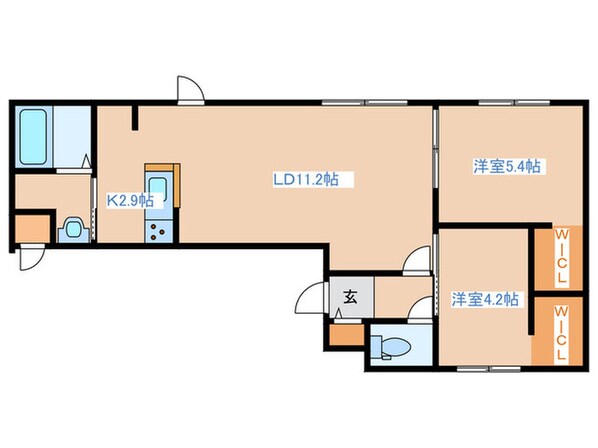 PIEDRA　NAKANOSHIMAの物件間取画像